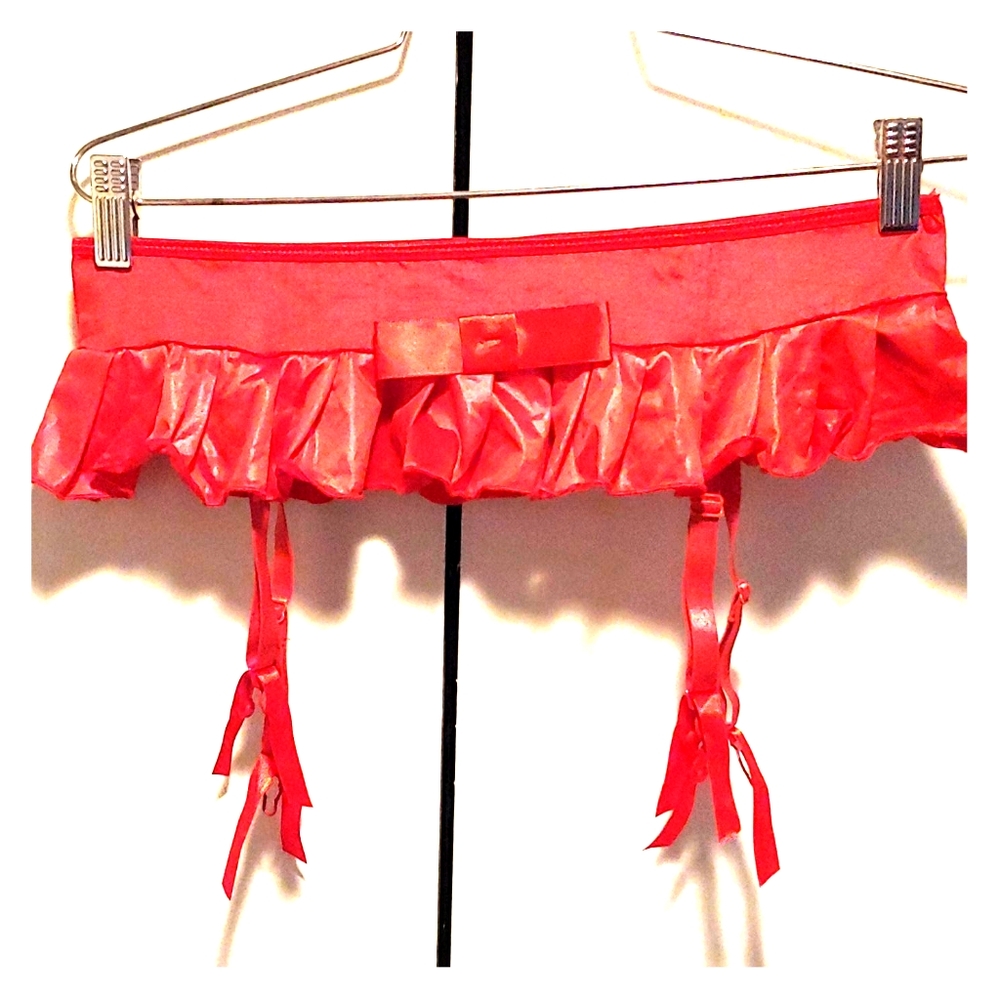 Red garter belt